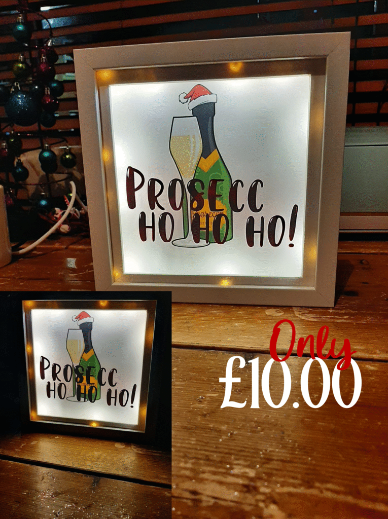 prosecco light up frame