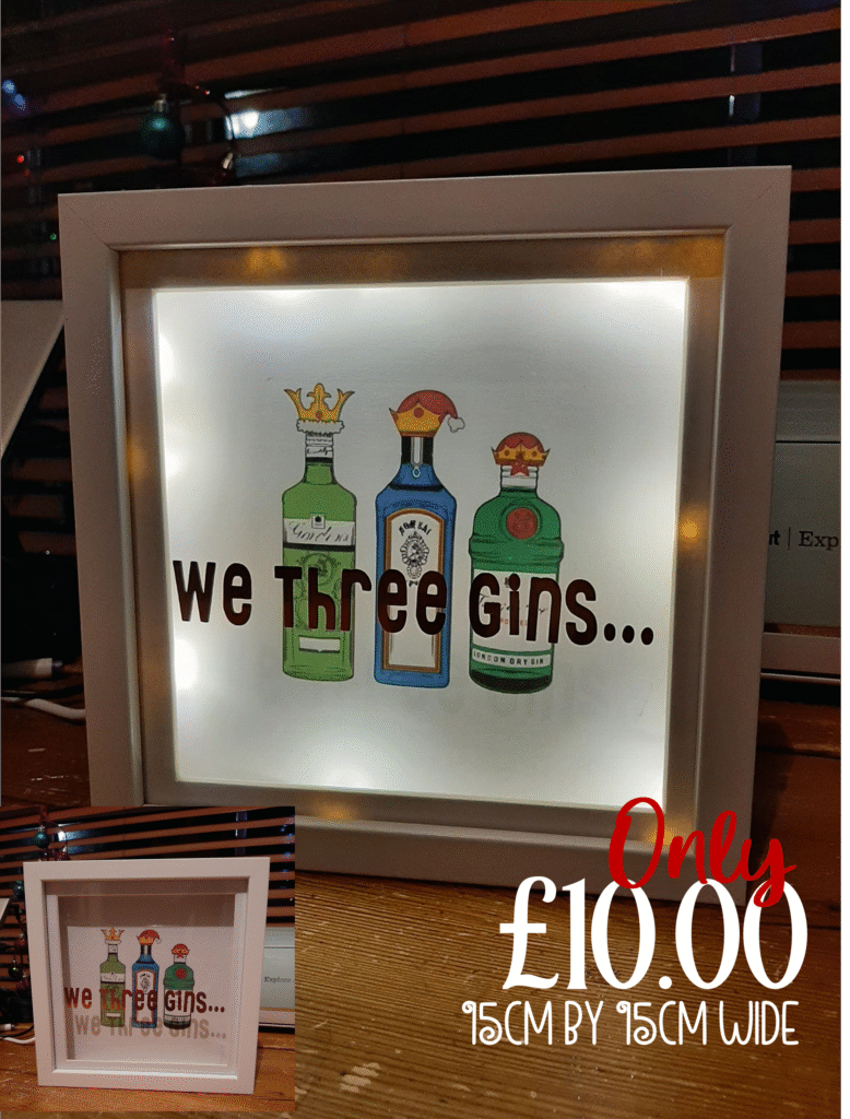 we three gins light frame
